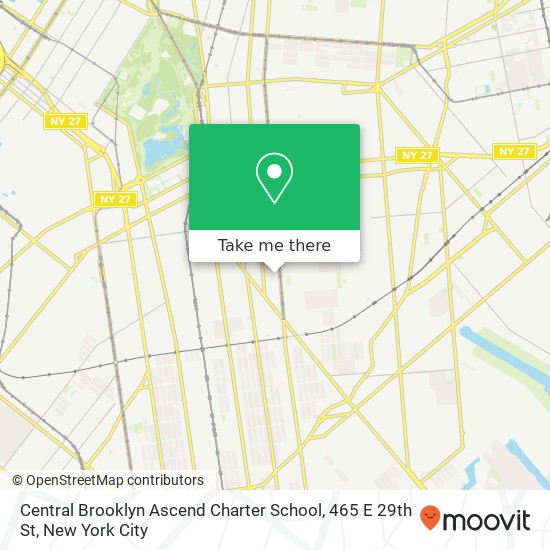 Mapa de Central Brooklyn Ascend Charter School, 465 E 29th St