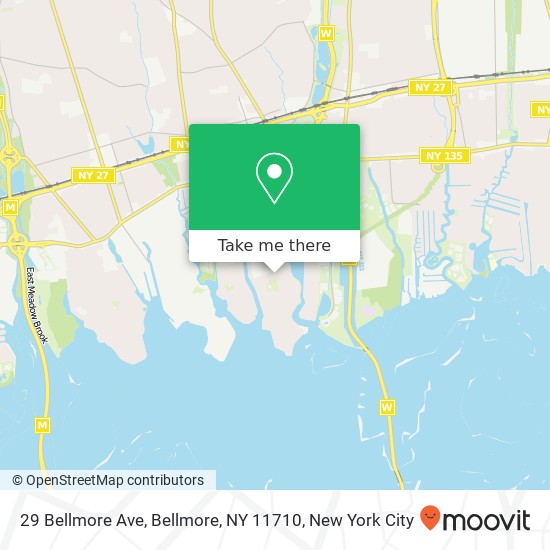 Mapa de 29 Bellmore Ave, Bellmore, NY 11710