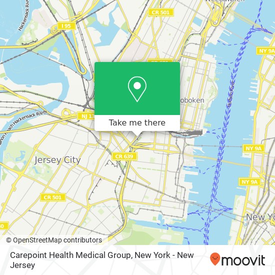 Mapa de Carepoint Health Medical Group