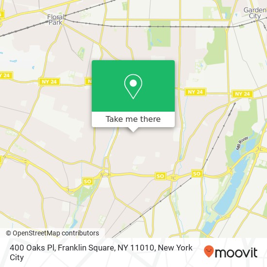 400 Oaks Pl, Franklin Square, NY 11010 map