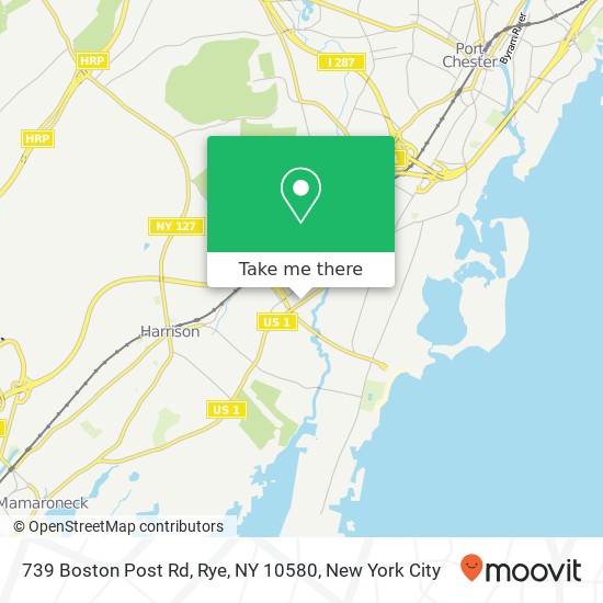 Mapa de 739 Boston Post Rd, Rye, NY 10580