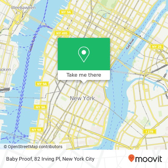 Mapa de Baby Proof, 82 Irving Pl