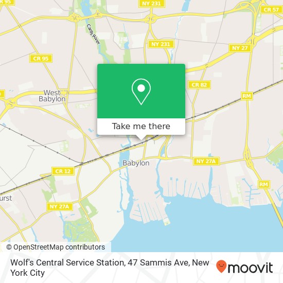 Wolf's Central Service Station, 47 Sammis Ave map