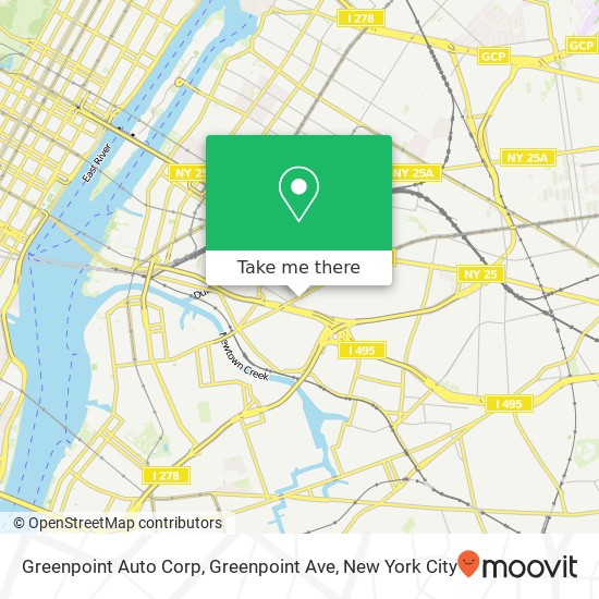 Mapa de Greenpoint Auto Corp, Greenpoint Ave