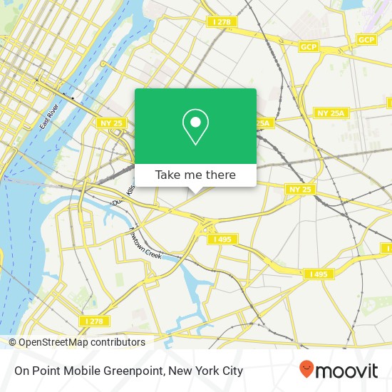 Mapa de On Point Mobile Greenpoint, 4009 Greenpoint Ave