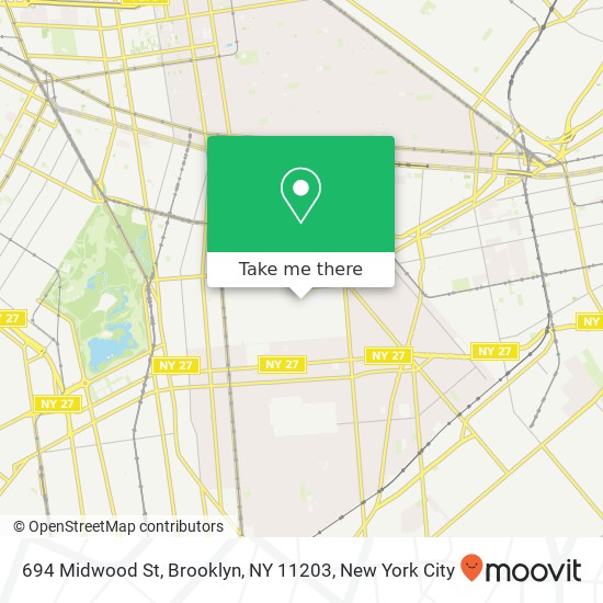Mapa de 694 Midwood St, Brooklyn, NY 11203
