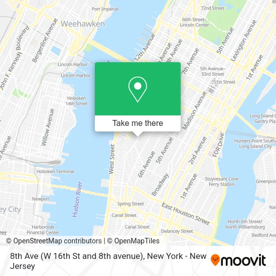 8th Ave (W 16th St and 8th avenue) map