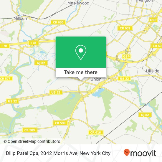 Dilip Patel Cpa, 2042 Morris Ave map