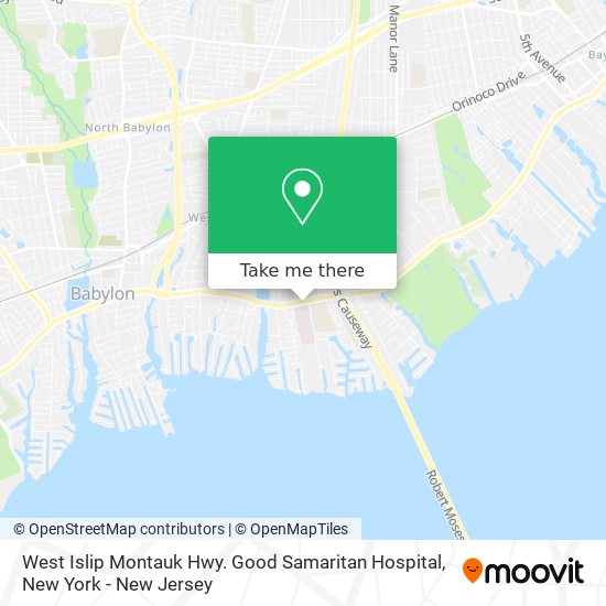 West Islip Montauk Hwy. Good Samaritan Hospital map