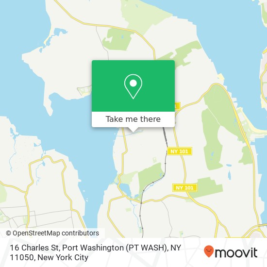 Mapa de 16 Charles St, Port Washington (PT WASH), NY 11050