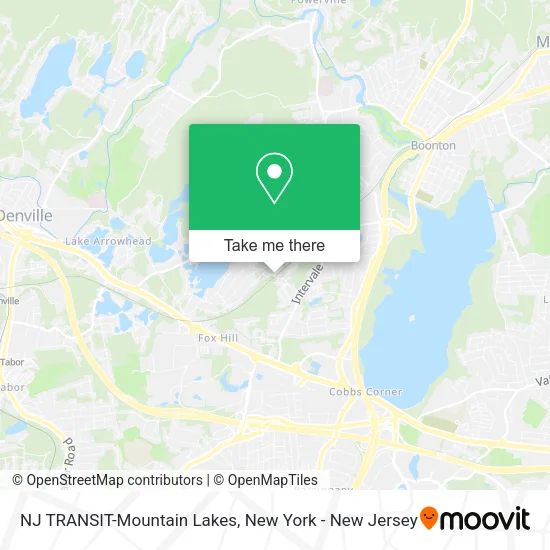 NJ TRANSIT-Mountain Lakes map
