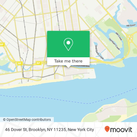 Mapa de 46 Dover St, Brooklyn, NY 11235