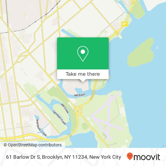 Mapa de 61 Barlow Dr S, Brooklyn, NY 11234