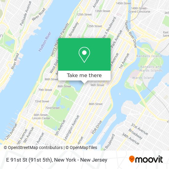 E 91st St (91st 5th) map