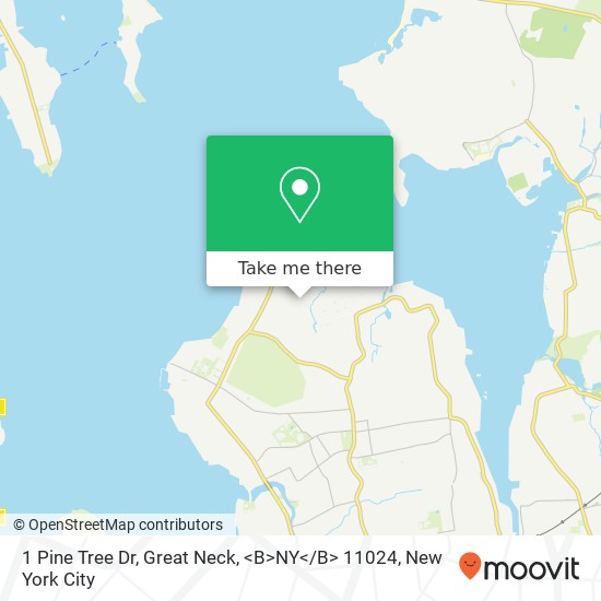 1 Pine Tree Dr, Great Neck, <B>NY< / B> 11024 map