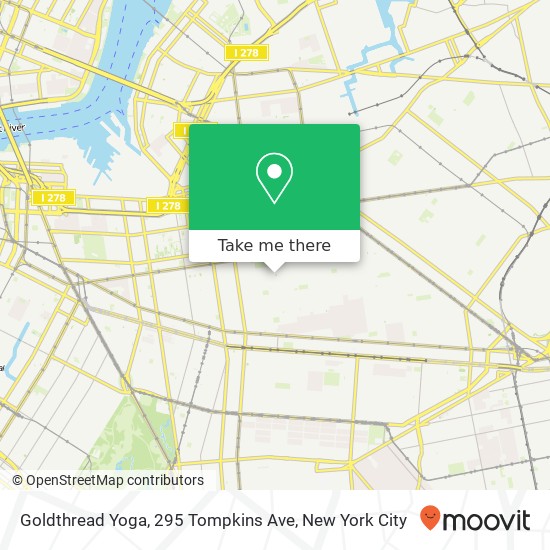 Mapa de Goldthread Yoga, 295 Tompkins Ave