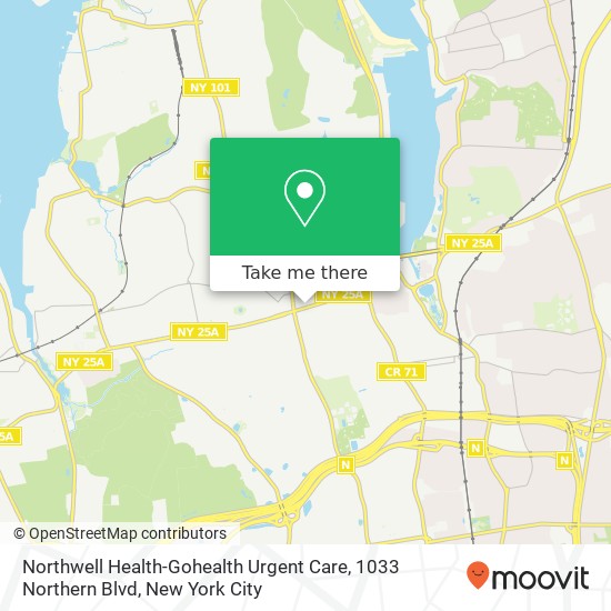 Northwell Health-Gohealth Urgent Care, 1033 Northern Blvd map