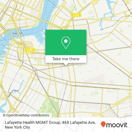 Mapa de Lafayette Health MGMT Group, 468 Lafayette Ave