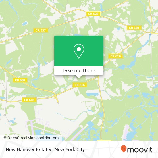 New Hanover Estates map