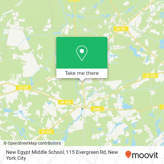 Mapa de New Egypt Middle School, 115 Evergreen Rd