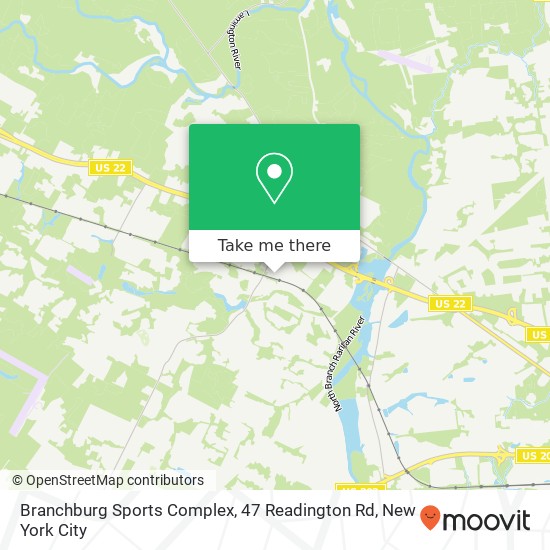 Mapa de Branchburg Sports Complex, 47 Readington Rd