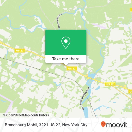 Mapa de Branchburg Mobil, 3221 US-22