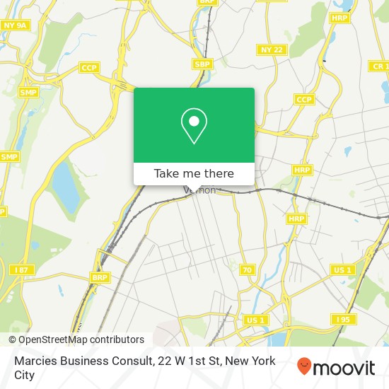 Mapa de Marcies Business Consult, 22 W 1st St