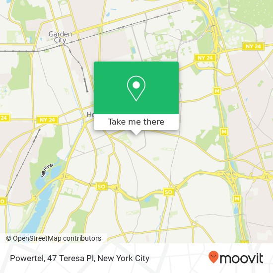 Mapa de Powertel, 47 Teresa Pl