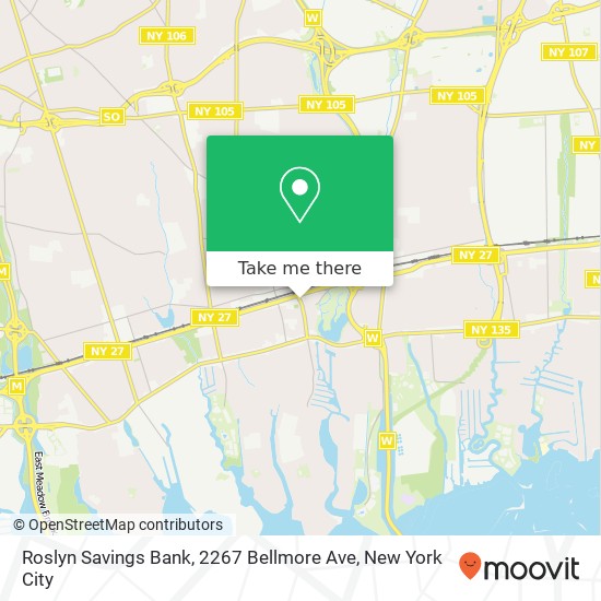 Roslyn Savings Bank, 2267 Bellmore Ave map