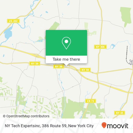 Mapa de NY Tech Expertsinc, 386 Route 59