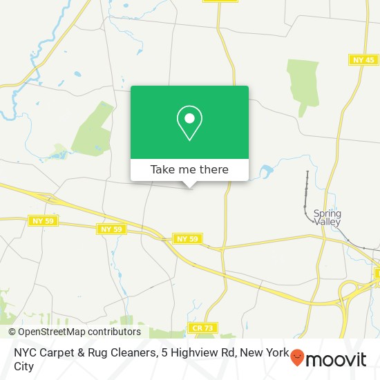 Mapa de NYC Carpet & Rug Cleaners, 5 Highview Rd
