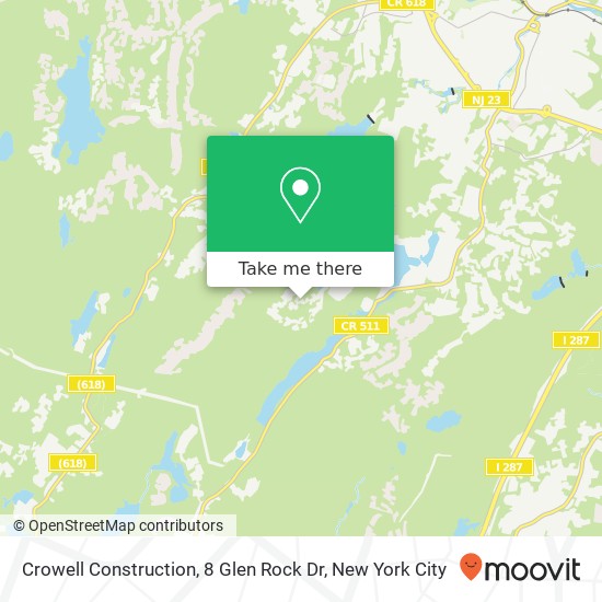 Mapa de Crowell Construction, 8 Glen Rock Dr