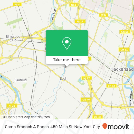 Mapa de Camp Smooch A Pooch, 450 Main St