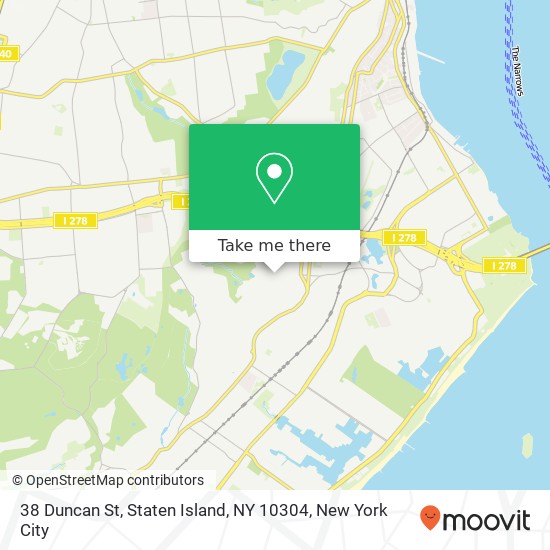 Mapa de 38 Duncan St, Staten Island, NY 10304