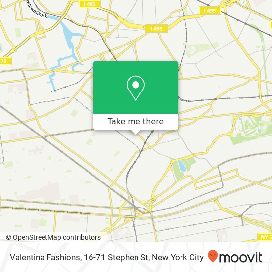 Valentina Fashions, 16-71 Stephen St map