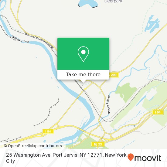 Mapa de 25 Washington Ave, Port Jervis, NY 12771