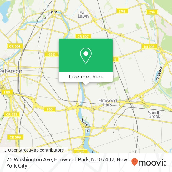 25 Washington Ave, Elmwood Park, NJ 07407 map