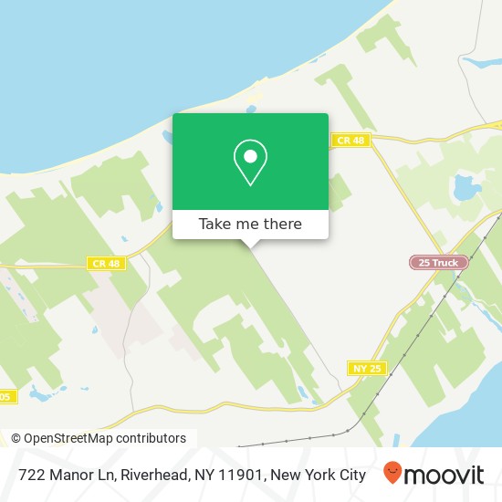 Mapa de 722 Manor Ln, Riverhead, NY 11901