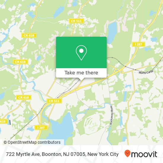 Mapa de 722 Myrtle Ave, Boonton, NJ 07005