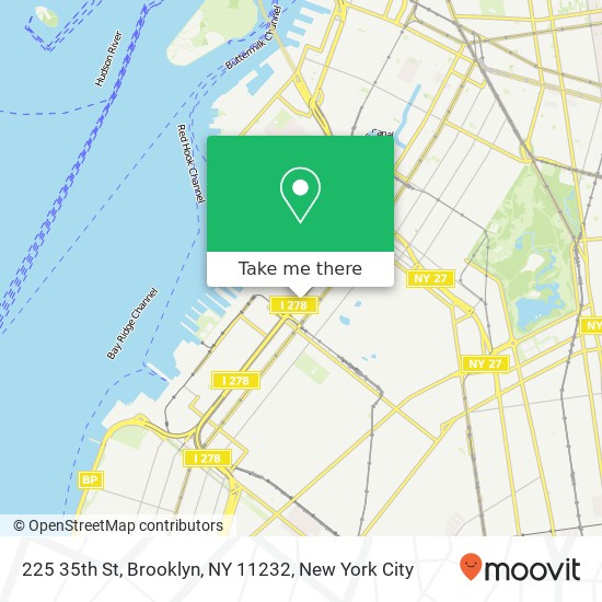 Mapa de 225 35th St, Brooklyn, NY 11232