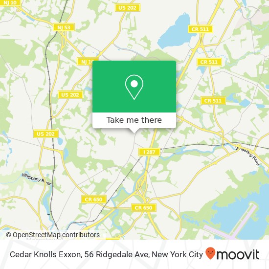 Mapa de Cedar Knolls Exxon, 56 Ridgedale Ave