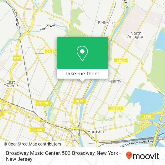 Mapa de Broadway Music Center, 503 Broadway