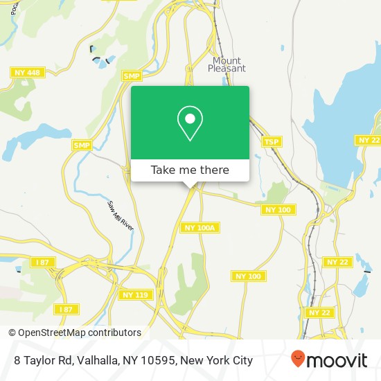 Mapa de 8 Taylor Rd, Valhalla, NY 10595