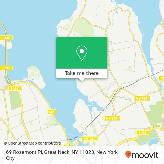 Mapa de 69 Rosemont Pl, Great Neck, NY 11023
