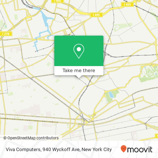 Mapa de Viva Computers, 940 Wyckoff Ave