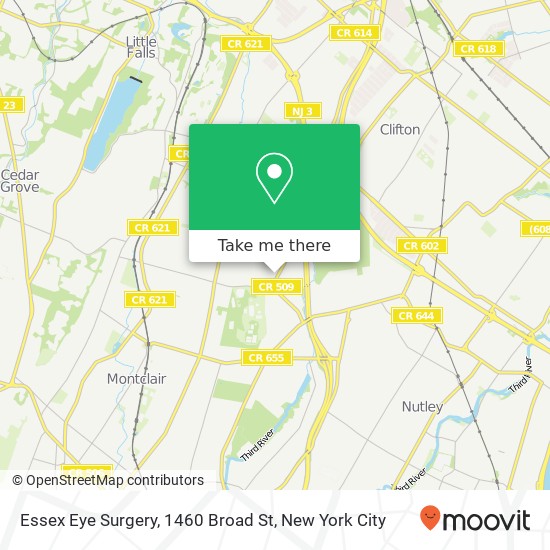 Mapa de Essex Eye Surgery, 1460 Broad St