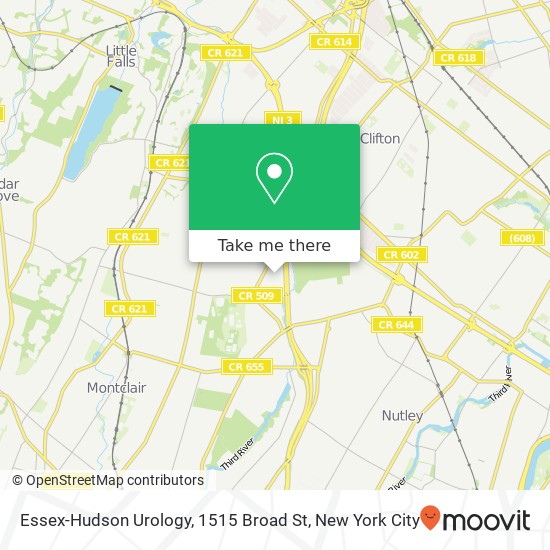 Mapa de Essex-Hudson Urology, 1515 Broad St