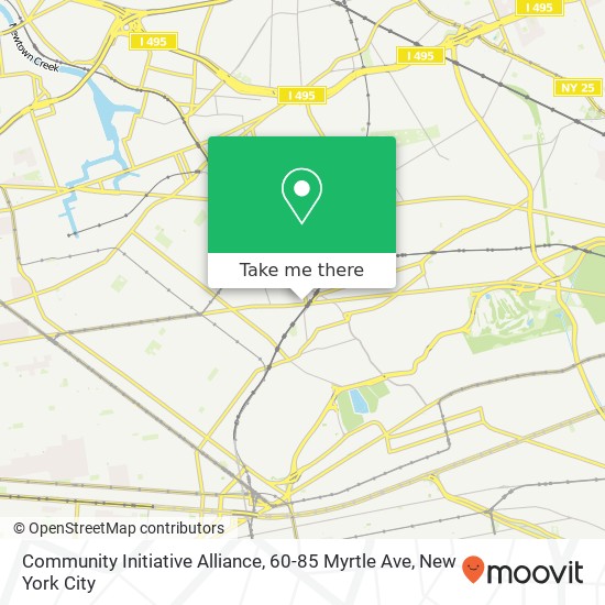 Community Initiative Alliance, 60-85 Myrtle Ave map