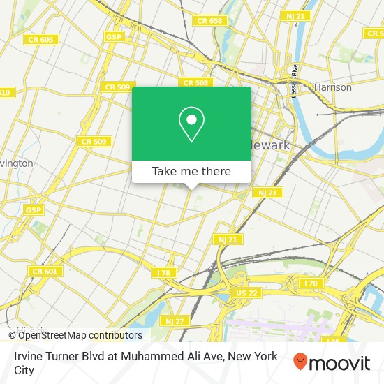 Mapa de Irvine Turner Blvd at Muhammed Ali Ave