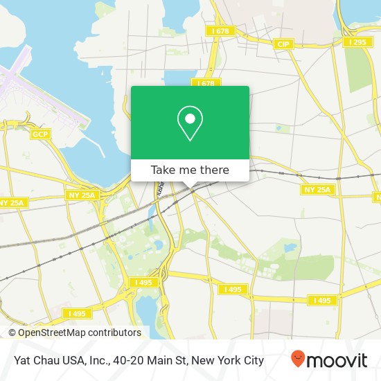 Mapa de Yat Chau USA, Inc., 40-20 Main St